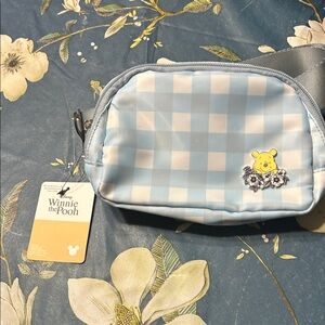 Disney Light Blue Checkered Winnie the Pooh belt bag
